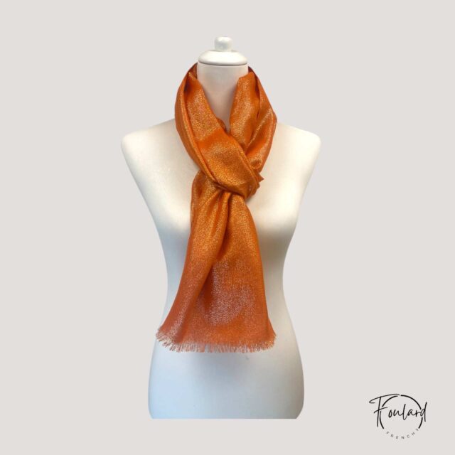 Foulard orange pailleté