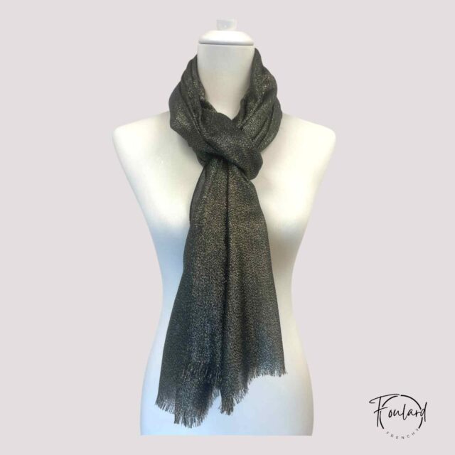Foulard gris foncé pailleté