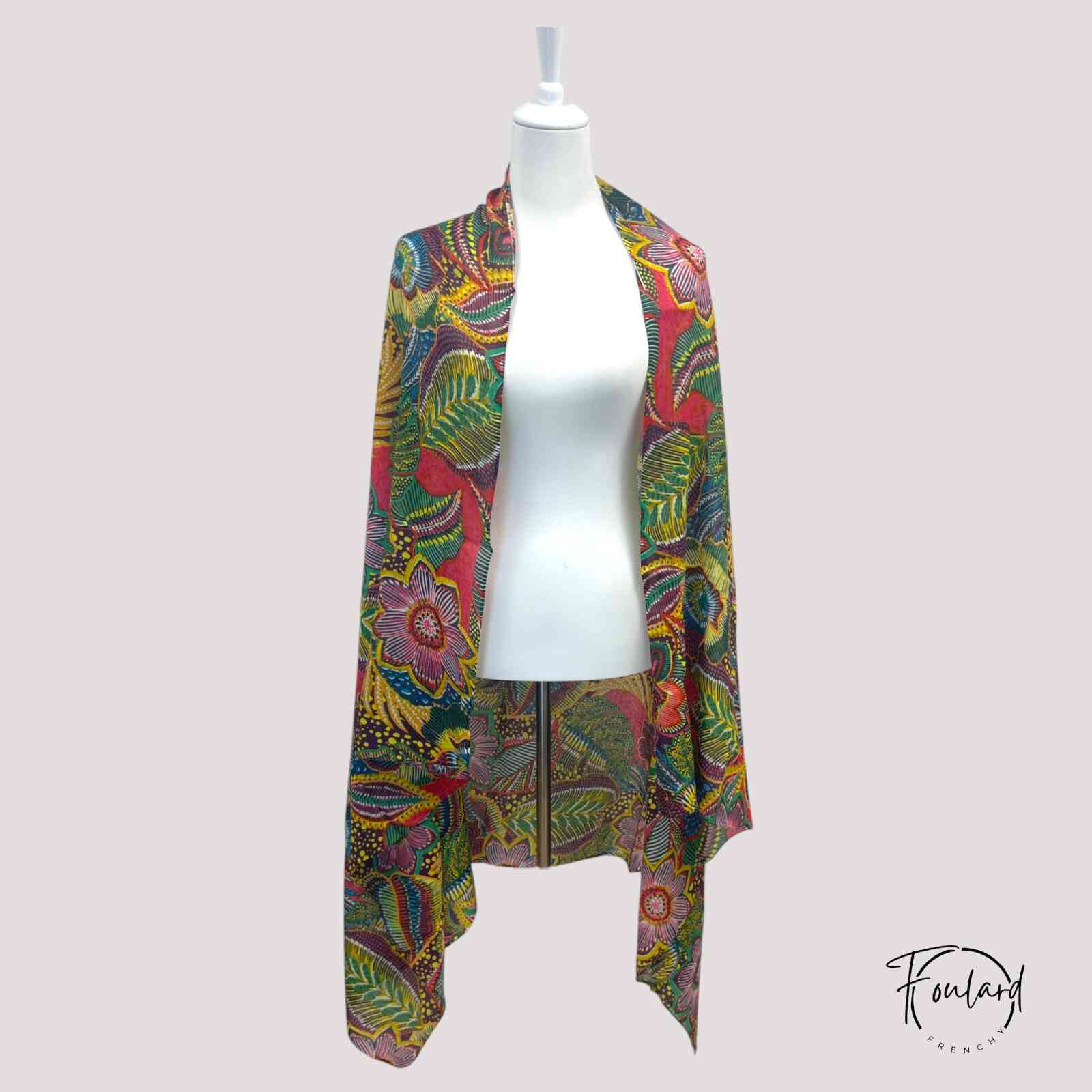 Foulard coloré, imprimé wax tropical – Image 2