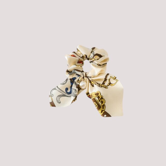 Chouchou foulard court, inspiration cavalier