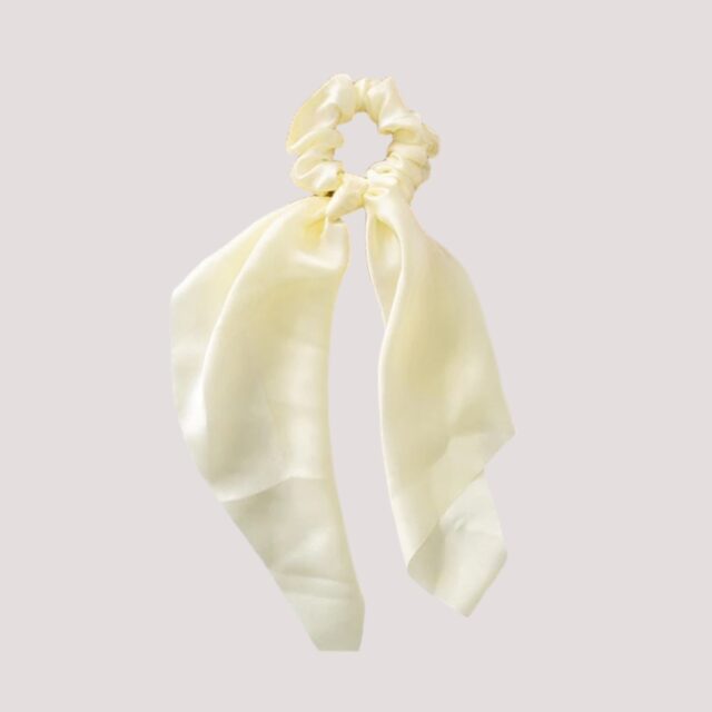 Chouchou foulard uni crème