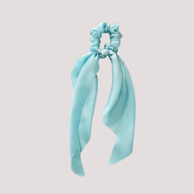 Chouchou foulard uni indigo