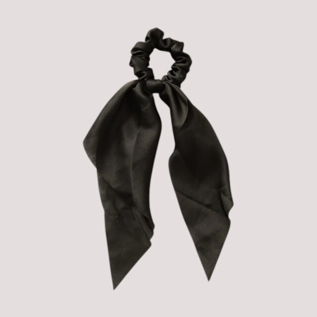 Chouchou foulard uni noir
