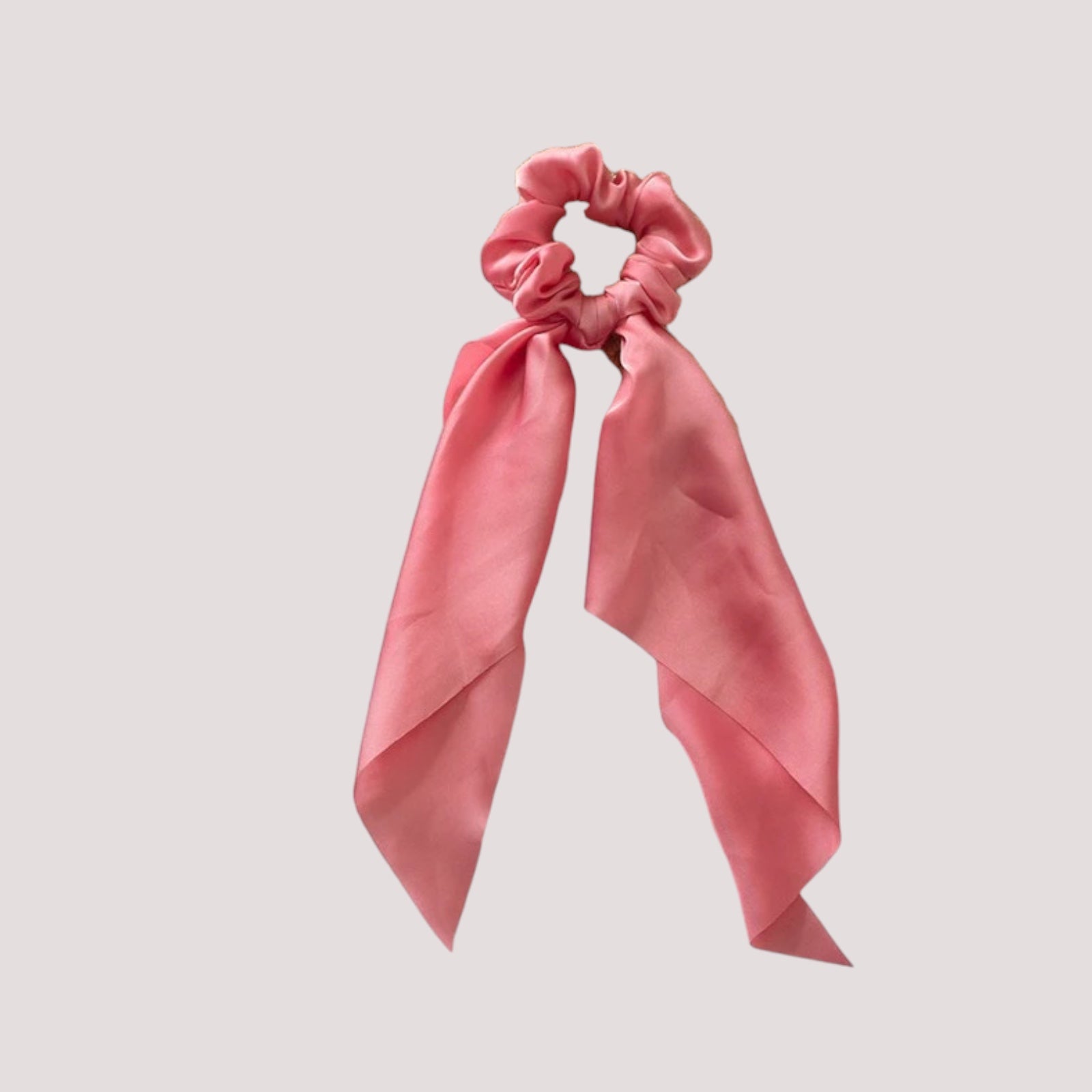 Chouchou foulard uni rose
