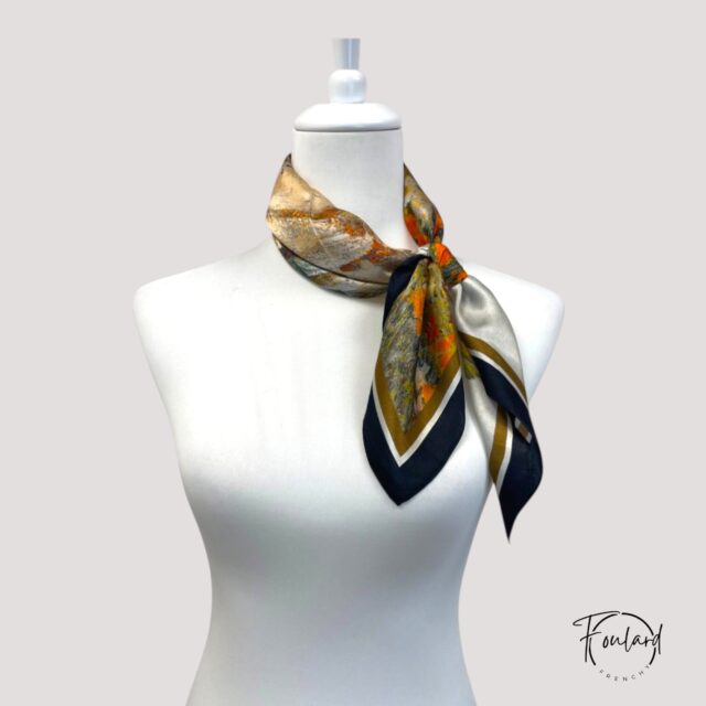 Foulard carré en soie, vert