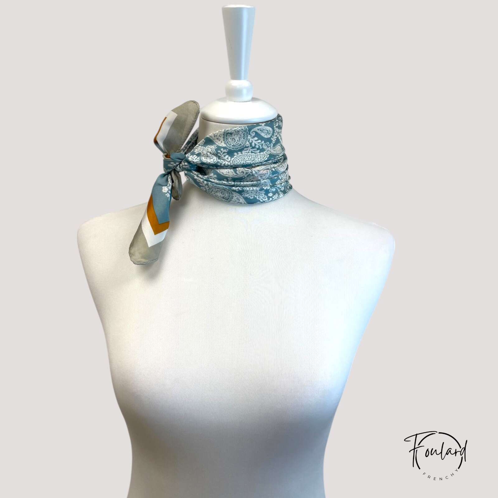 Foulard carré deluxe, pastel vert – Image 2