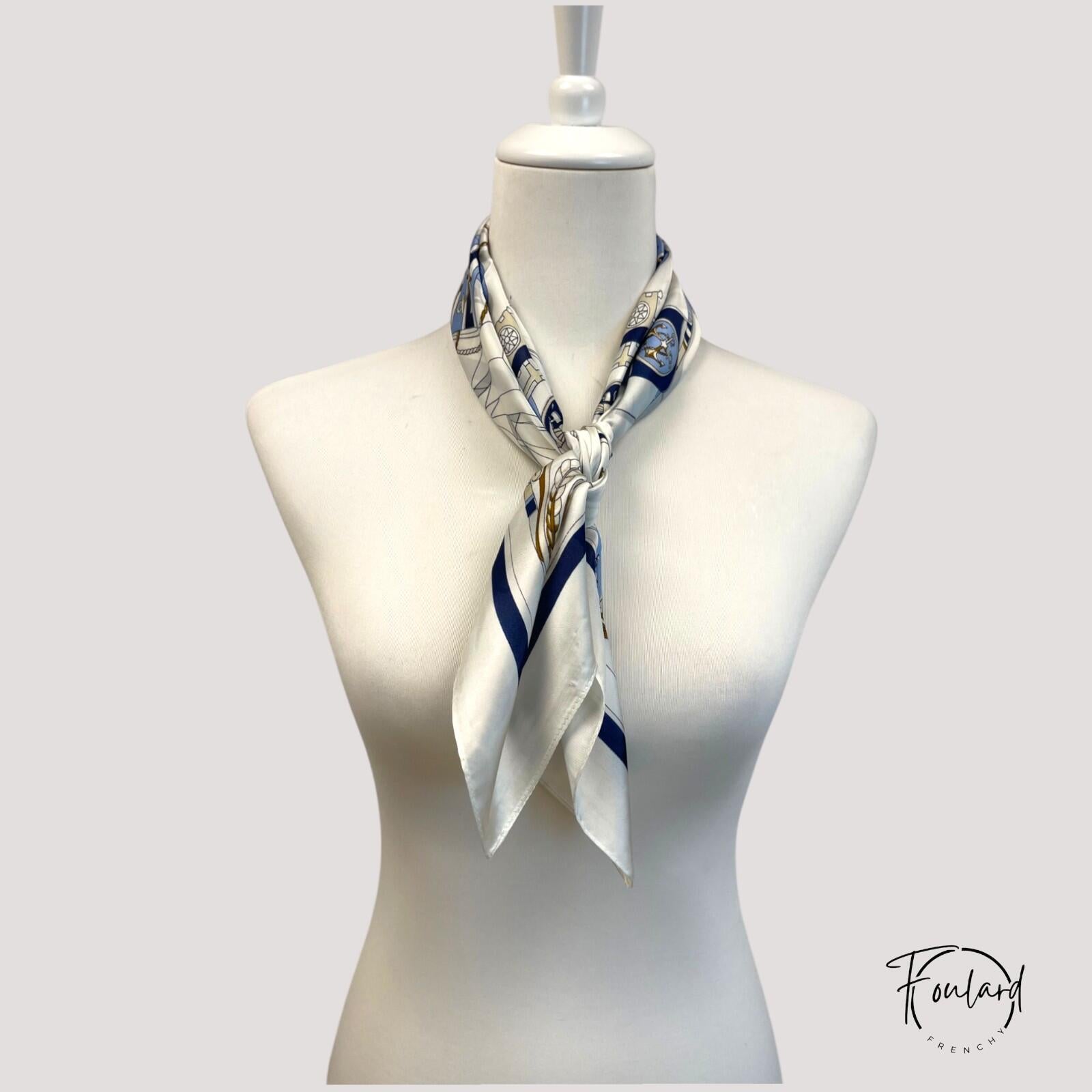 Foulard carré, motif navire de glace – Image 3