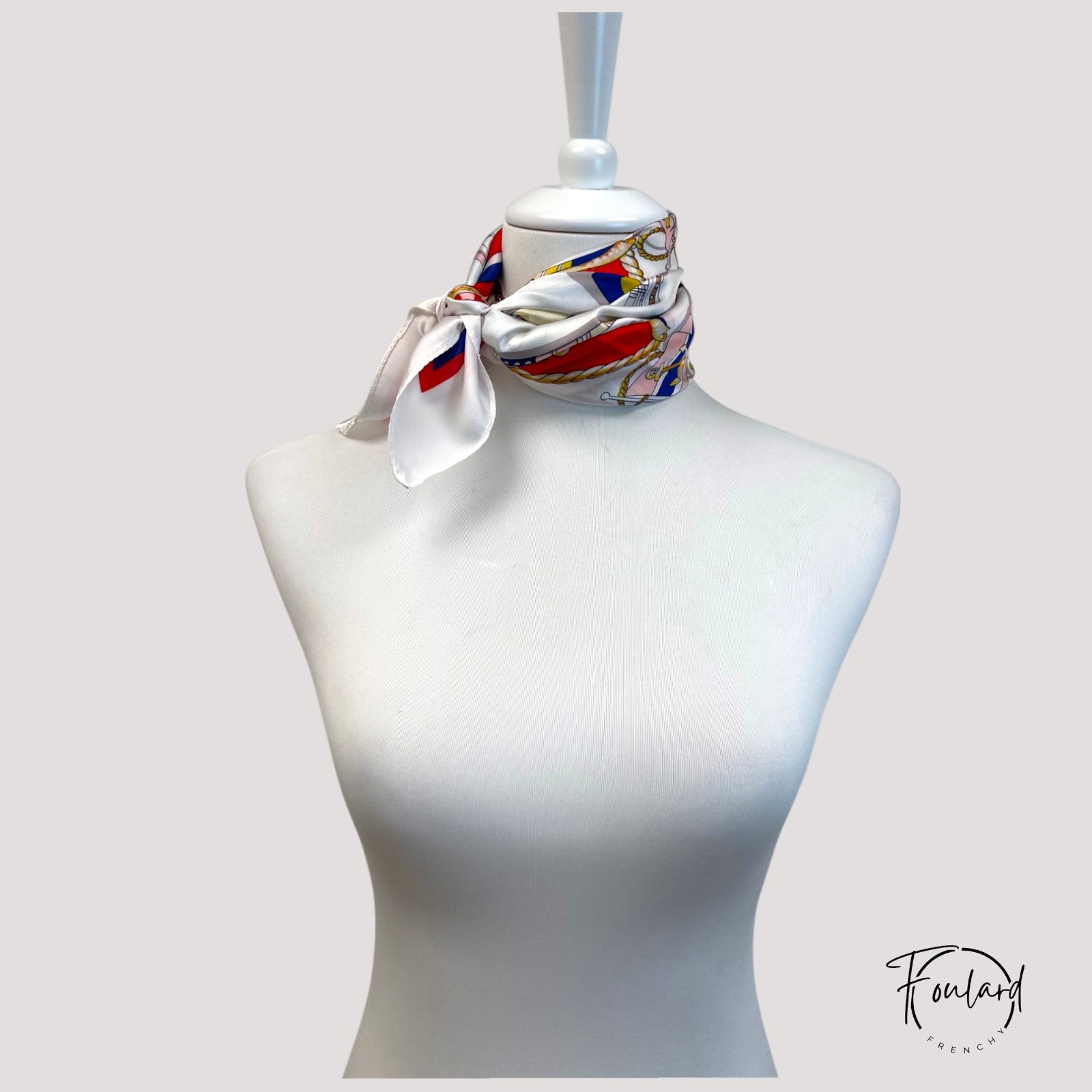 Foulard carré long, motif navire – Image 4