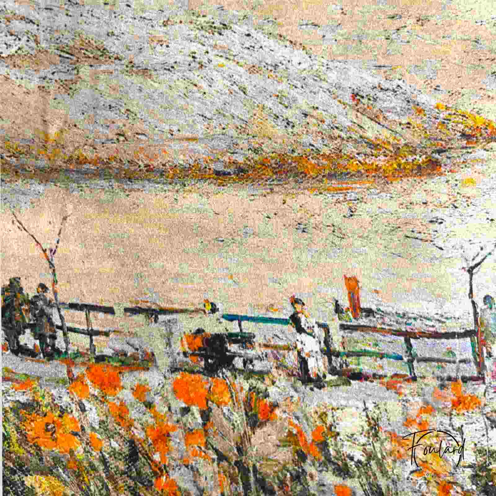 Foulard carré en soie, vert – Image 5