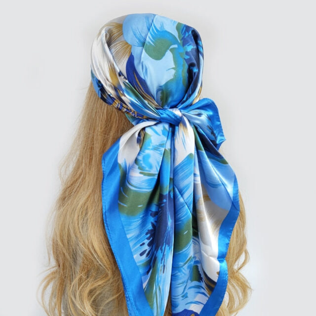 Foulard carré motifs esprit plage