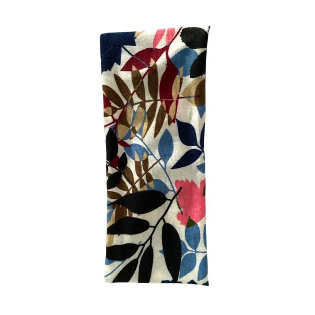 Bandeau large blanc, feuillage multicolore