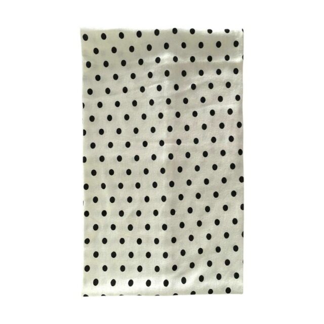 Bandeau large blanc à pois noirs