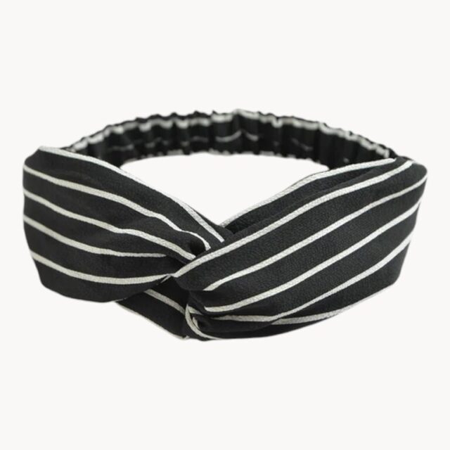Bandeau rayures noires et blanches
