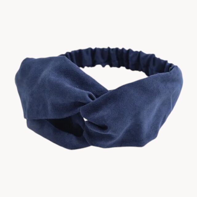 Bandeau en suédine bleu marine