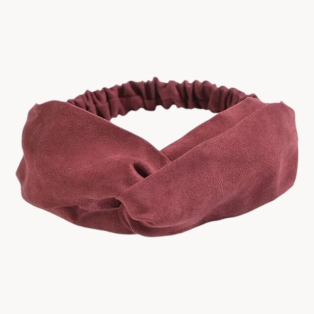 Bandeau en suédine bordeaux
