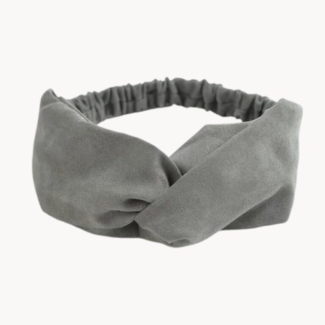Bandeau en suédine grise