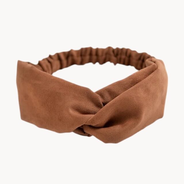 Bandeau en suédine marron