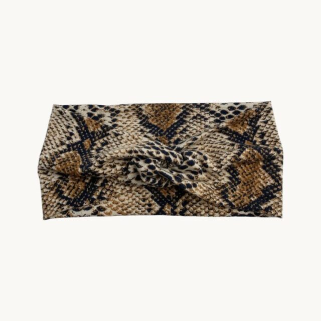 Bandeau beige, marron et noir