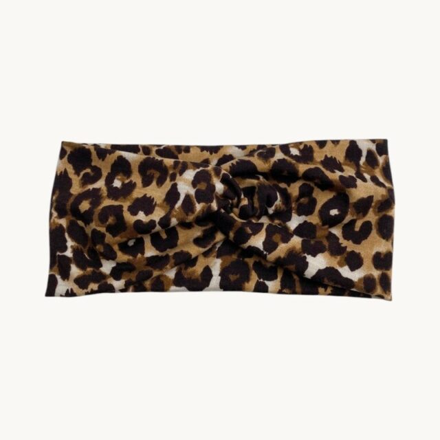 Bandeau brun, motif léopard