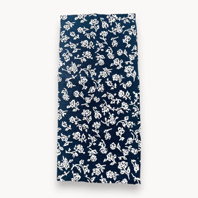Bandeau motif floral bleu marine