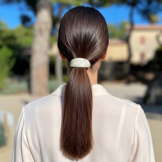 Barrette bombée Amélie, collection Céleste