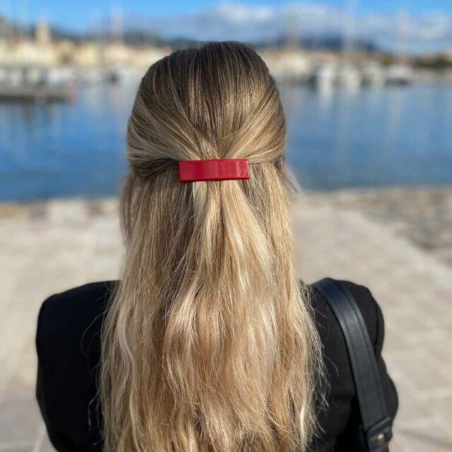 Barrette Anne, rouge intense