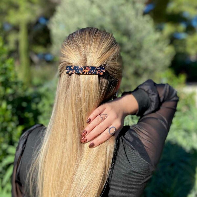 Barrette Carla, noire pailletée