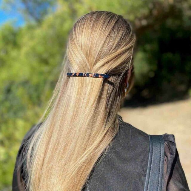 Barrette Carmen, noire pailletée