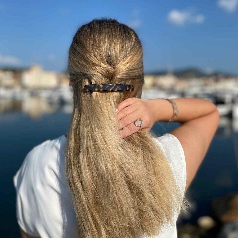 Barrette Chantal, crème et noir – Image 3