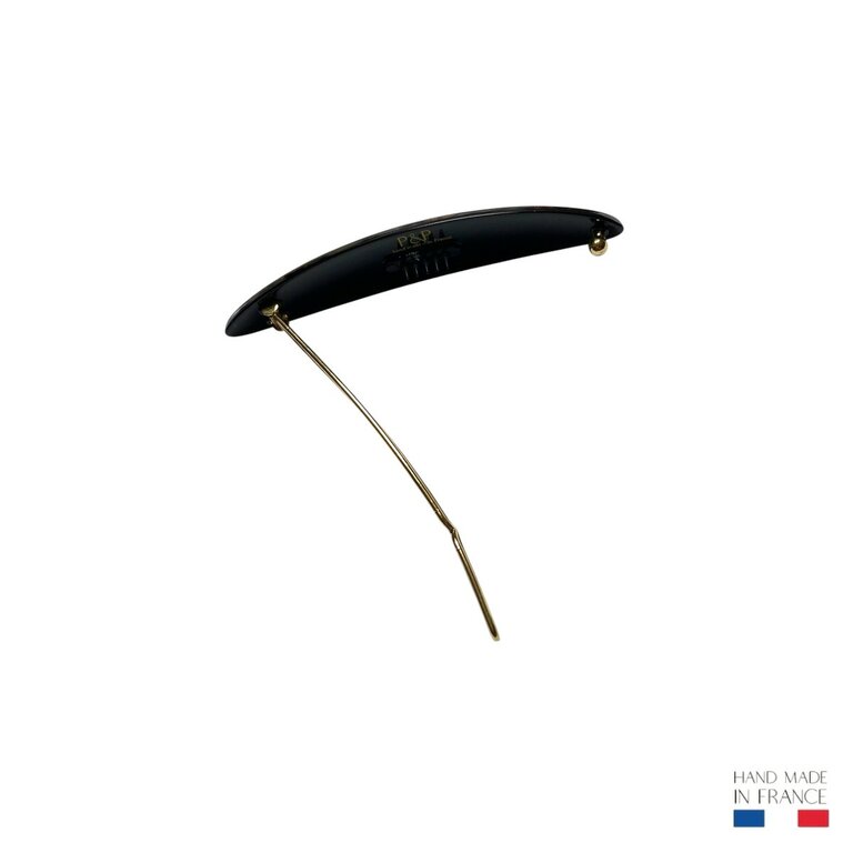 Barrette Clémence, noire pailletée cuivrée – Image 5