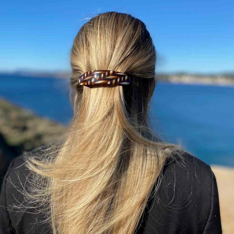 Barrette Delphine, motif Cubismo