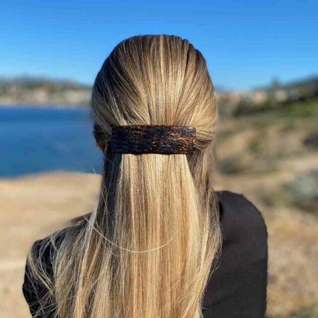 Grande barrette Hortance, collection Classique