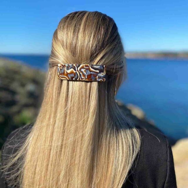 Grande barrette Hortance, collection Graphique