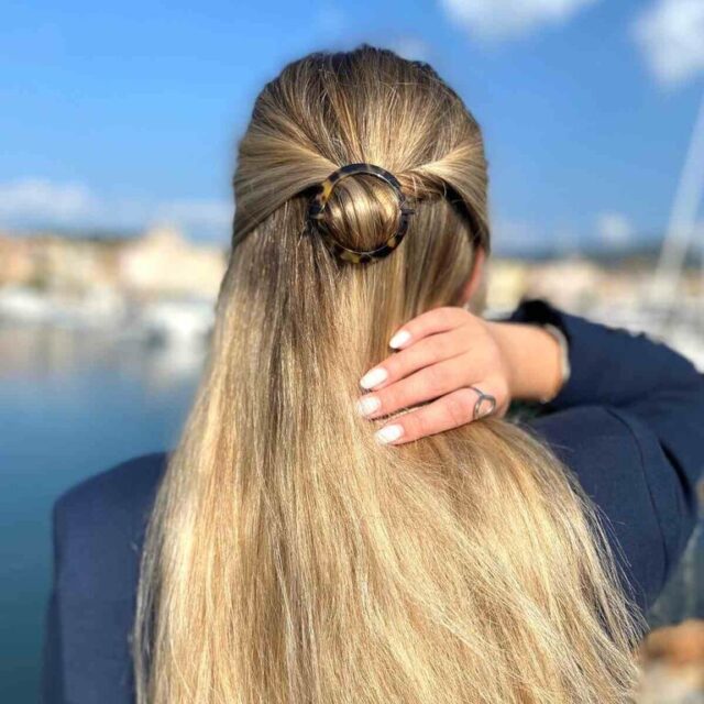Barrette Marjorie, écaille foncée