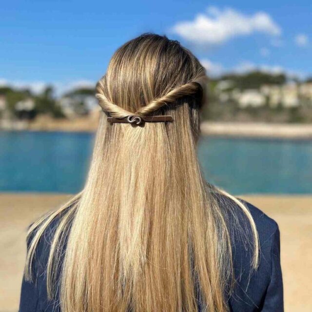 Barrette Mathilde, rouge foncé