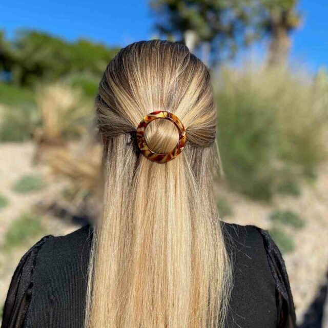 Barrette ronde Élodie, sans métal