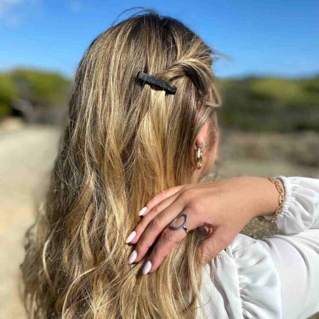 Barrette Antoinette, coloris Grès