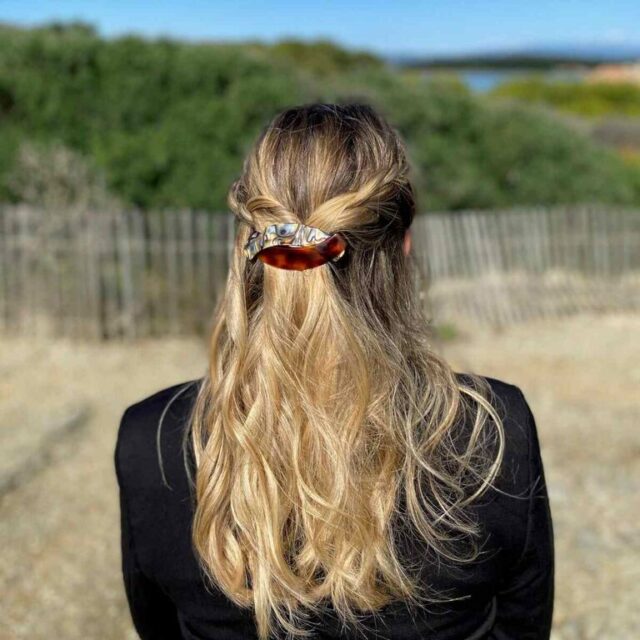 Barrette Aurore, Onyx et Vison