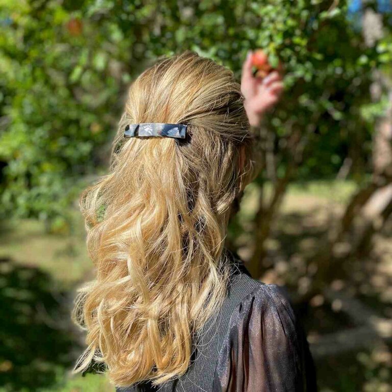 Barrette Carla, Corne Argentée