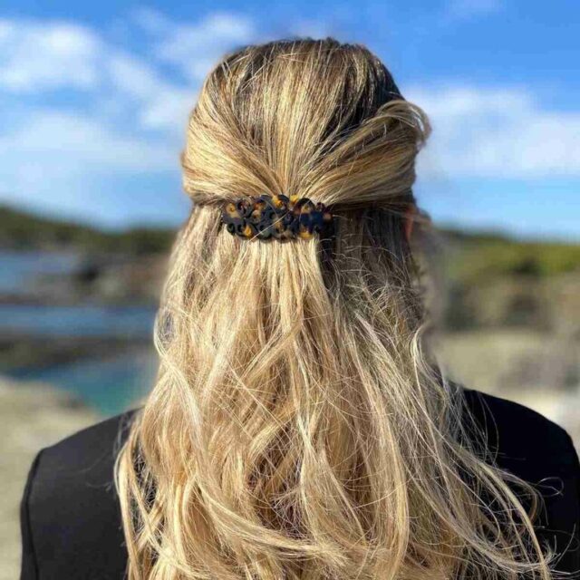 Barrette Charlotte, écaille foncée