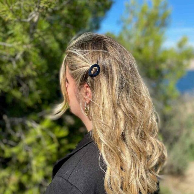 Petite barrette Chloé, noire