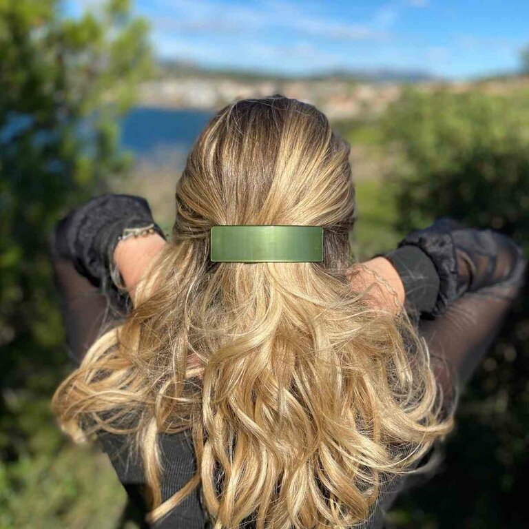 Grande barrette Hortance, collection Opale