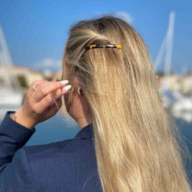 Barrette Valentine, écaille foncée