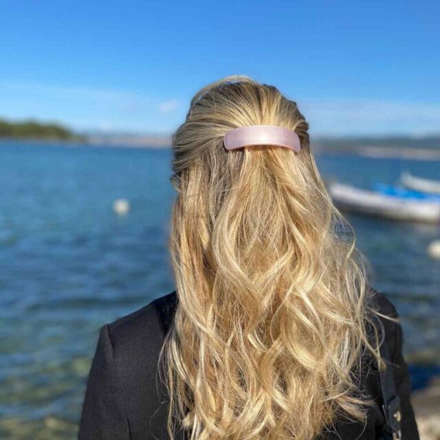 Barrette bombée Victoria, collection Opale