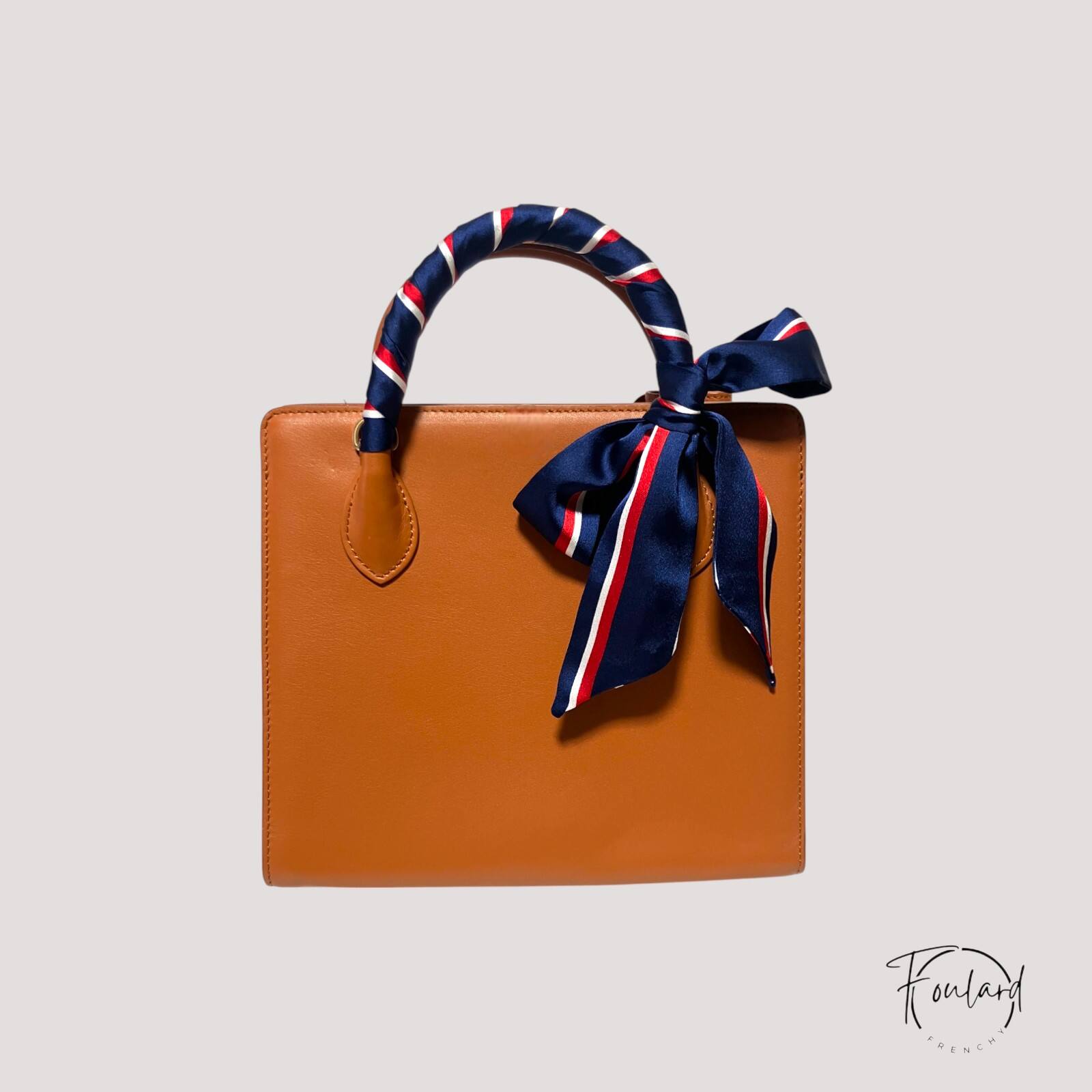 Ceinture foulard bleu, rayures tricolores – Image 2