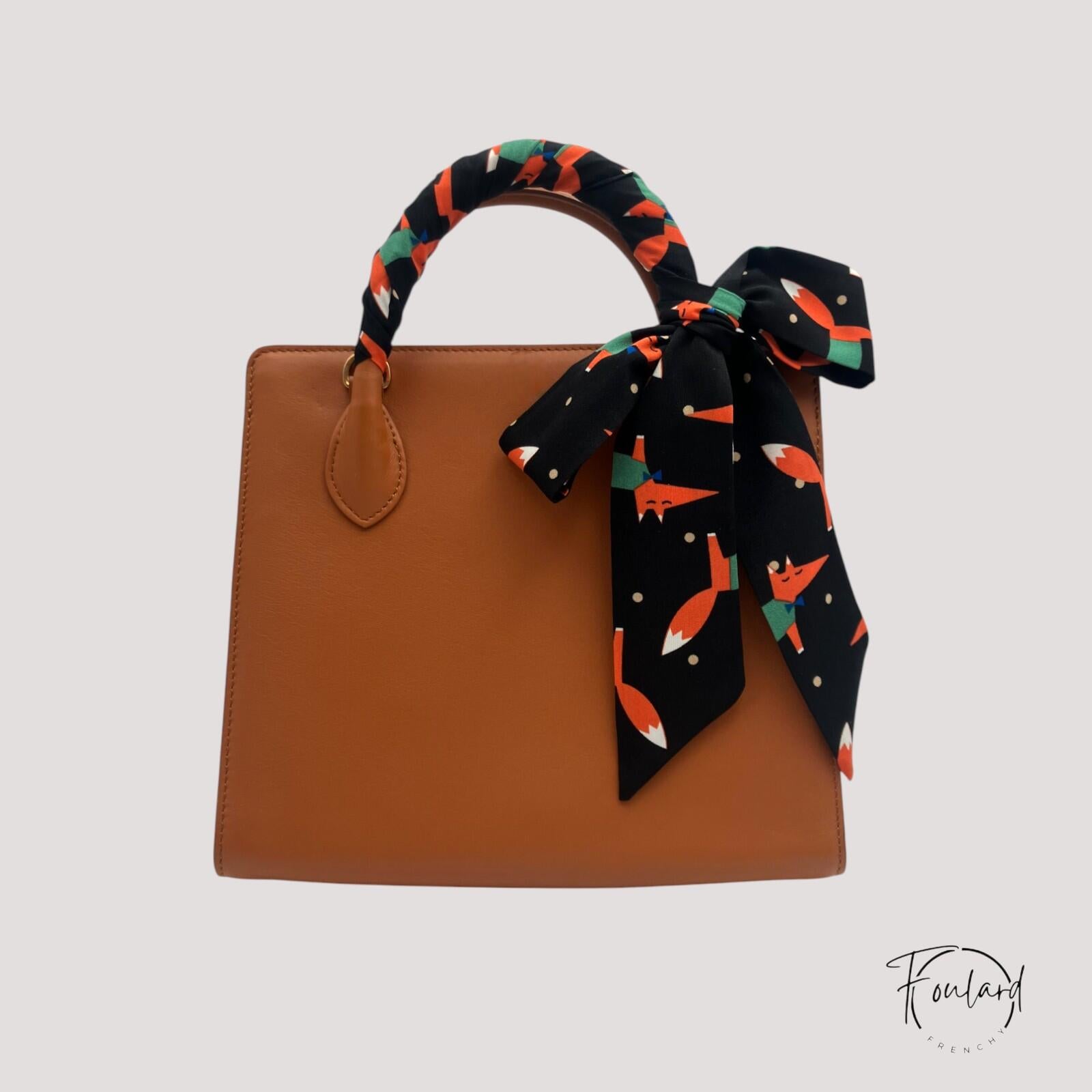 Ceinture foulard noire, motif renard – Image 3