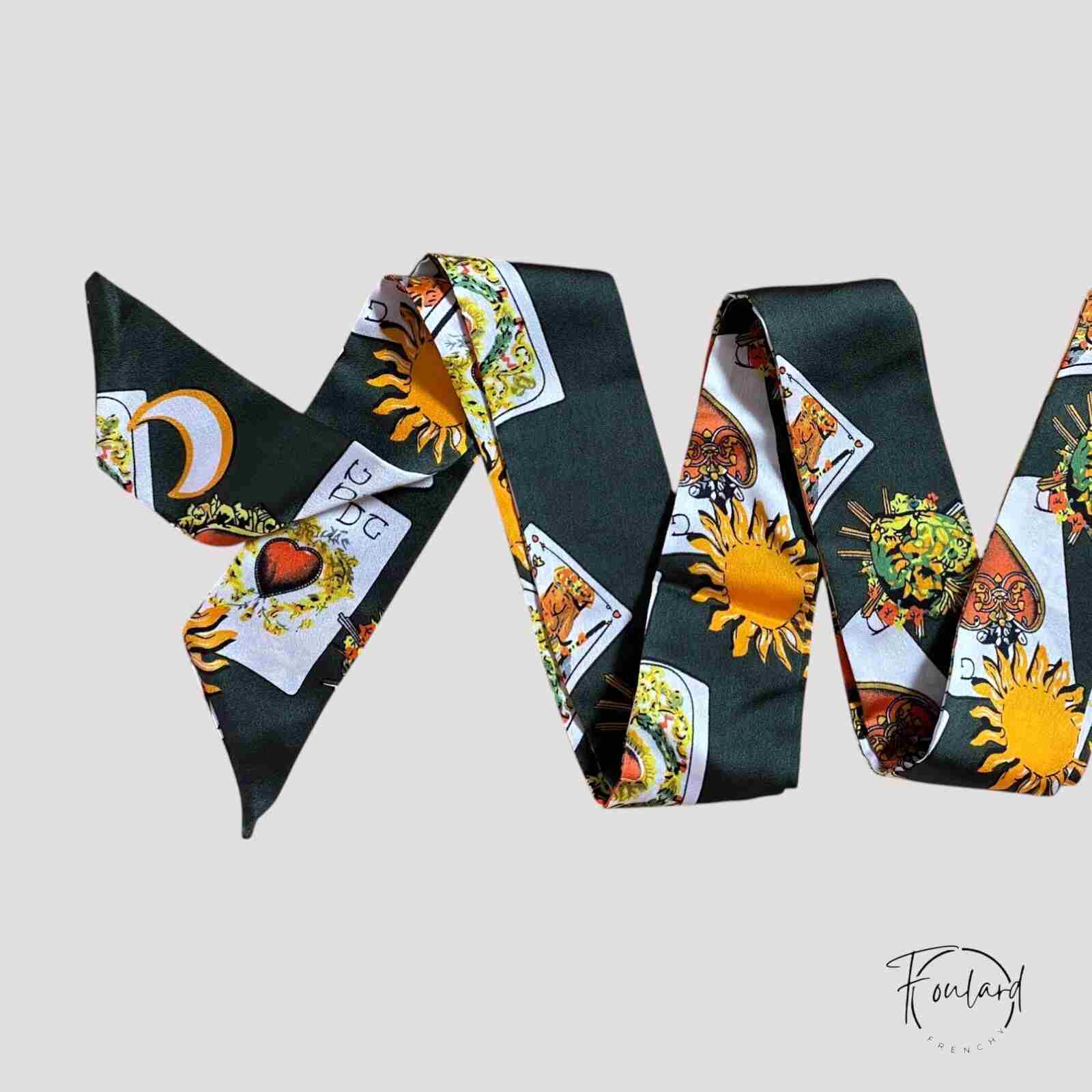 Ceinture foulard verte, imprimé soleil – Image 2
