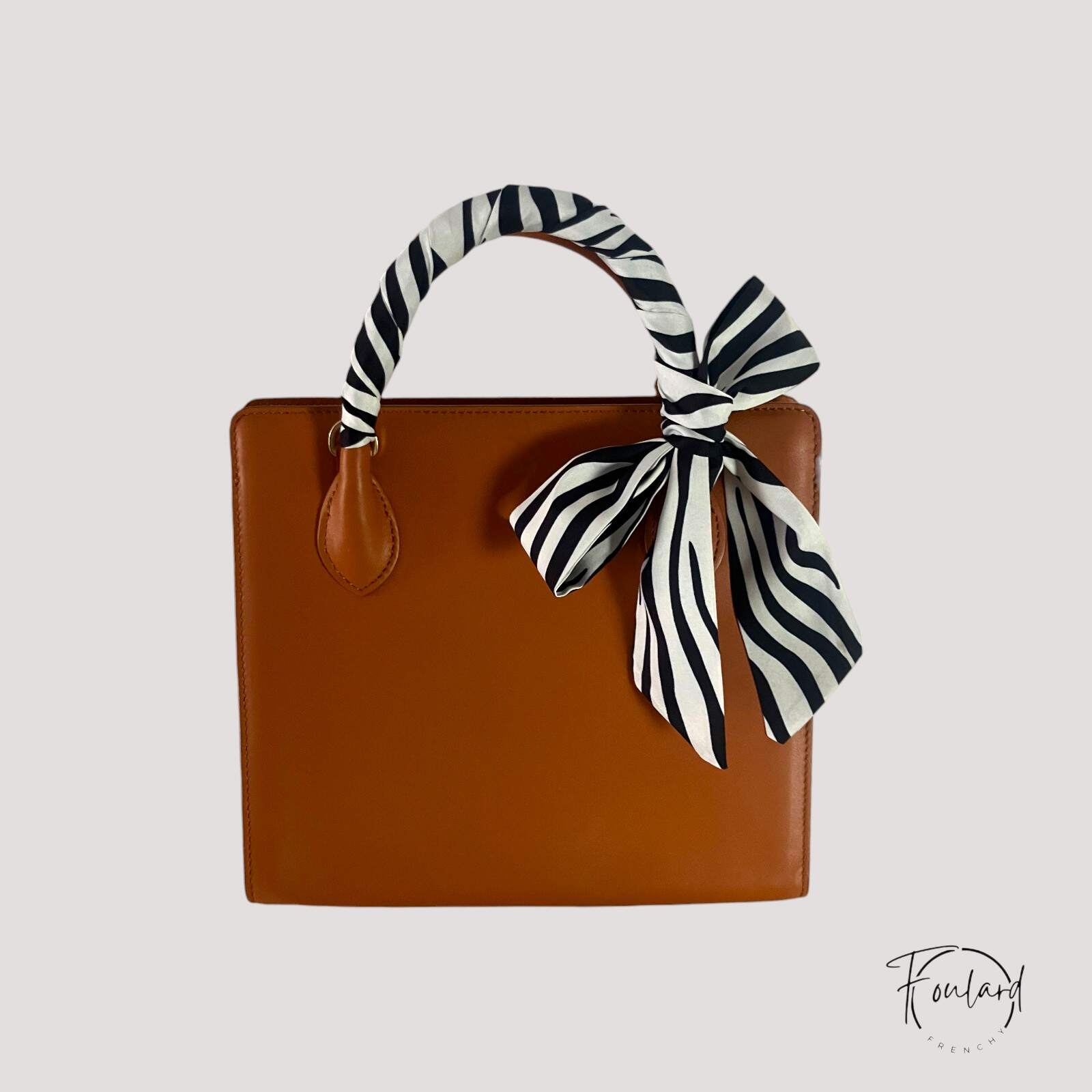 Ceinture foulard zèbre, noir et blanc – Image 2