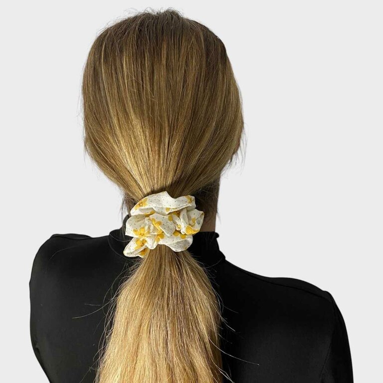 Chouchou 8 cm, fleurs jaunes – Image 2