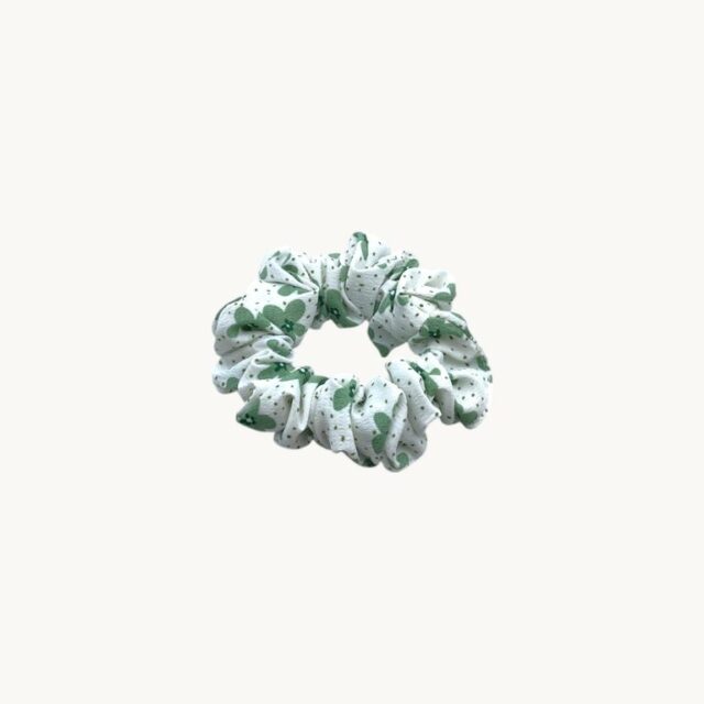Chouchou 8 cm, fleurs vertes